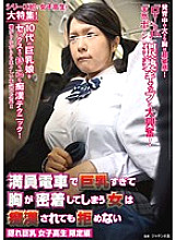 NHDTA-336 A woman with big breasts who is pressed against a passenger on a crowded train can't refuse even if she is molested. Hidden Big-Breasted Schoolgirls Only Edition