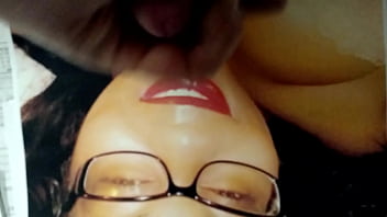 Cum Tribute On Lola' Glasses