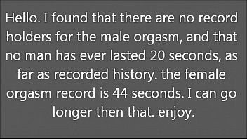 ⁣New Orgasm Record