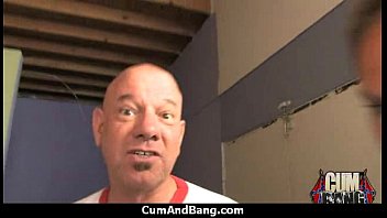 Extreme Interracial Gangbang - Sexy Ebony Hottie Group Sex 29 - facial, black, interracial, blowjob,