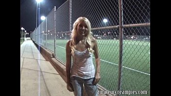 Girl Takes A Risky Creampie