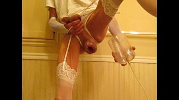 Pumping Big Shaved Cock, Balls, And Ass And Fist Fuck