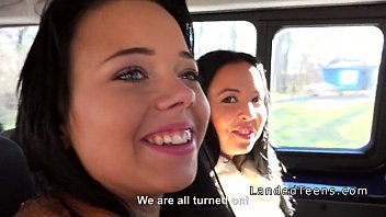 ⁣Three Teen Hitchhikers Banging In The Car
