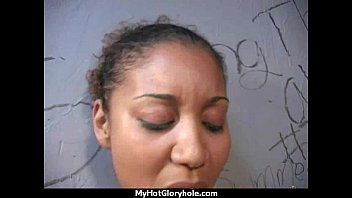 ⁣Gloryhole Secrets Ebony Sucking Off Strangers Pov 17 - sucking, interracial, blowjob, ebony, oral, g