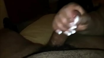 ⁣Ebony Couple Handjob With Lub