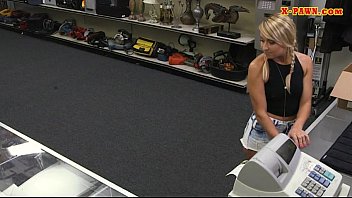 ⁣Cute Blonde Pet Lover Pawns Her Pussy For A Chunk Of Money