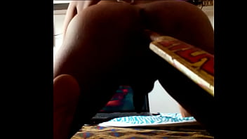 ⁣Indian Boy Fucking His Ass With Huge Bat