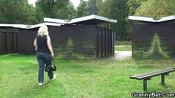 ⁣Granny Is Banged In The Public Area - mature, granny, grandma, old-pussy, old-mature, old-women, old