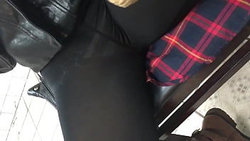 See Through Black Tights Public