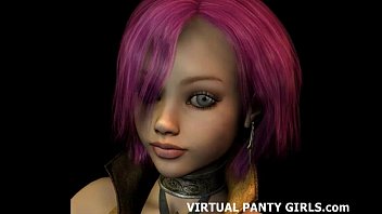 ⁣3d Anime Stripper In Tight Pink Panties