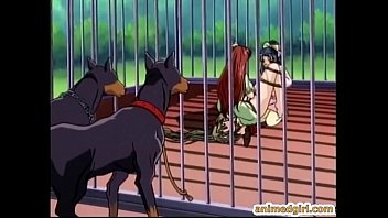 ⁣Bondage Hentai Gets Squeezed Her Tits And Dildoed Wetpussy