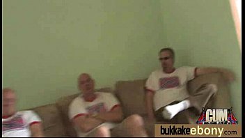 Ebony In A Huge Bukkake 4 - group, cocks, gangbang, bukkake - Video 5425387