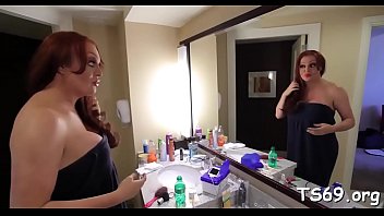 Cute Tranny With A Big Dildo