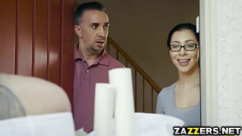 Raven Bay Gave A Sloppy Welcome Blowjob To Her Neighbor