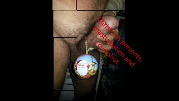 Season Greetings At Christmas: Dick With Decorations For Christmas, Fetish Bed Exibition And Masturbation At Toilette With Cumshot