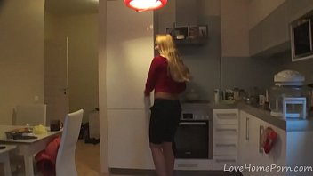 Busty Blonde Enjoys Rubbing Her Shaved Pussy