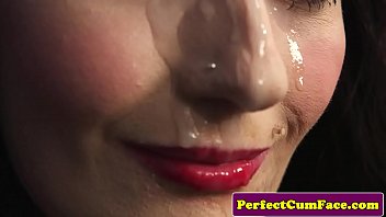 Blowjob Loving Milf Tastes Cum On Her Knees