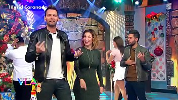 Ingrid Coronado Nalgotas En Vestido Verde Entallado Vla 25dic17 1