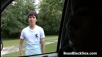 White Sexy Teen Gay Boy Enjoy Big Black Cock Deep In His Tight Ass 17