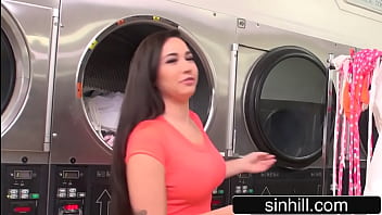 Busty Hottie Gets Back At Her Boyfriend By Fucking Random Dude At A Laundry Mat