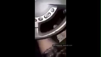 The Whore Is Masturbating With A Banana In The Car On The Road In Front Of The Drivers, And Wildly Moaning