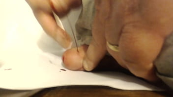 Large Pin Through Cockhead – B. Gushes When Extracted