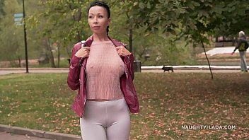 Thin White Tight Leggings And Sheer Blouse_ Did You Check Out My Cameltoe _)?