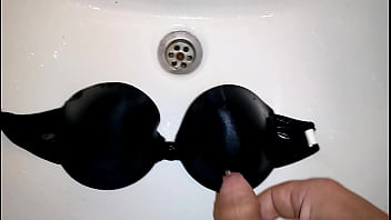 Soaked Piss , Cum Satin Bra