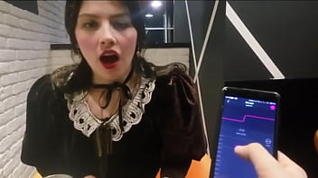 Cute Young Girl Gets Vibrated Her Pussy At Public Place