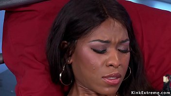 Brunette And Ebony Slut Masturbating