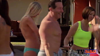 Swinger Couples Get Naked Slowly.