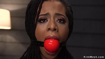 Anal Threesome For Ebony Slave