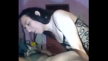 I Eat His Cum And My Own Cum, Straight Fat Security Guard Feels My Shemale Jizz On His Genitals