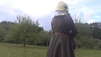 Brokenbitch In Green Wintercoat And Green Rubber Waders