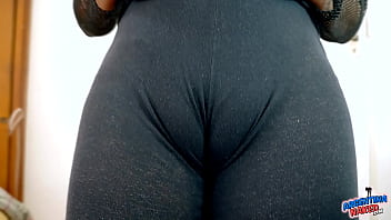 Huge Cameltoe Big Round Ass Latina Giving Hand And Blowjob