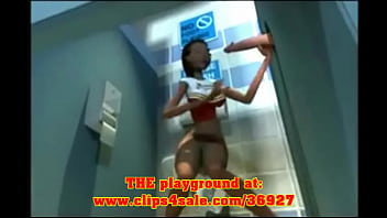 3d Ebony Cartoon Glory Hole!pre