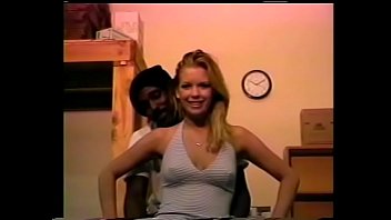 Lecherous White Bitch Teri Starr Has Special Hobby – To D. Banana Yoghurt From Big Black Cock