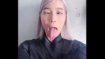Ahegao Slut With Long Tongue