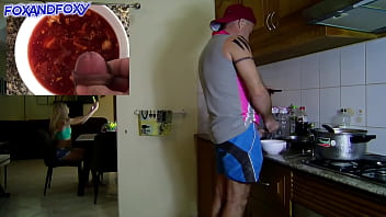 Special Cream Soup With Sperma From Kinky Waiter