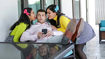 Exotic Stepsisters Seduce Stepbrother To Get Into The Night Club – Maya Farrell, Alina Belle