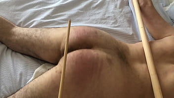 Caned Cuffed To Poles – No Escape