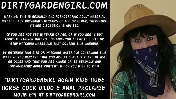 Dirtygardengirl Again Ride Huge Cock Dildo _ Anal Prolapse