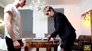 Tutor4k. Lesson With New Literature Tutor Ends For Smart Fellow With Sex