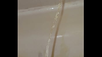 Marking My Shower With A Full Bladder And An Erection.