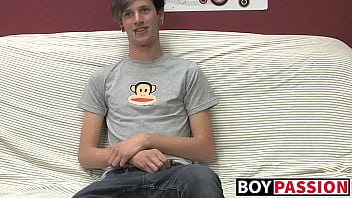 Adorable Gay Guy Danny Jerks Off His Dick On Couch Solo