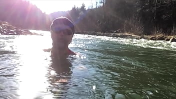 Cold Water Dip By Nudist In Nylon