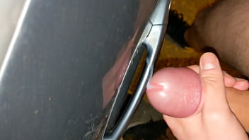 Cumming On Stranger’ Car Door Handle Public