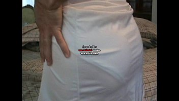 Crossdresser In Satin Panties Slip And Stockings