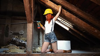 Deep Drill In Miss Daisy Diamond Tight Pussy In Construction’ Building