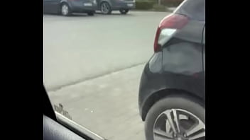 Cute Male Jerks Public In Car